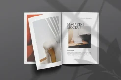 A4 Magazine Mockup Top View