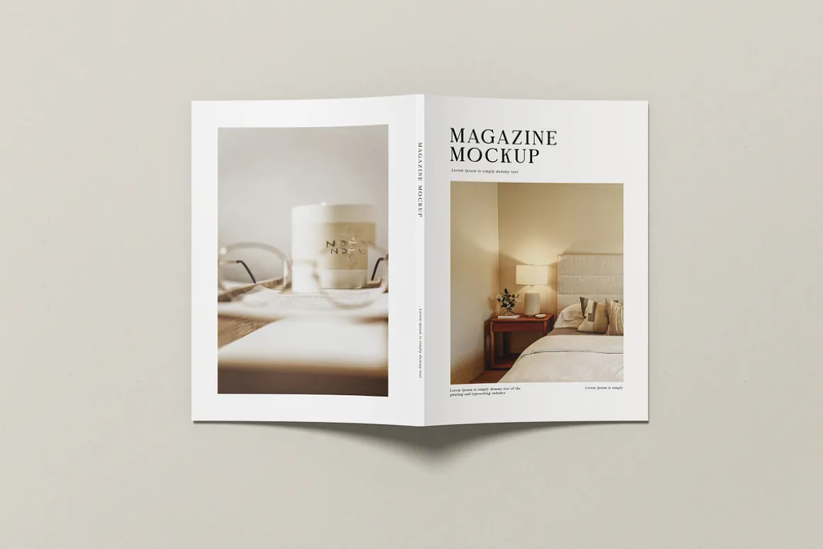A4 Magazine Mockup Top View
