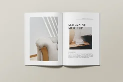 A4 Magazine Mockup Top View