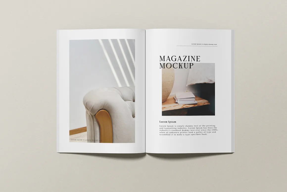 A4 Magazine Mockup Top View