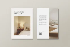 A4 Magazine Mockup Top View