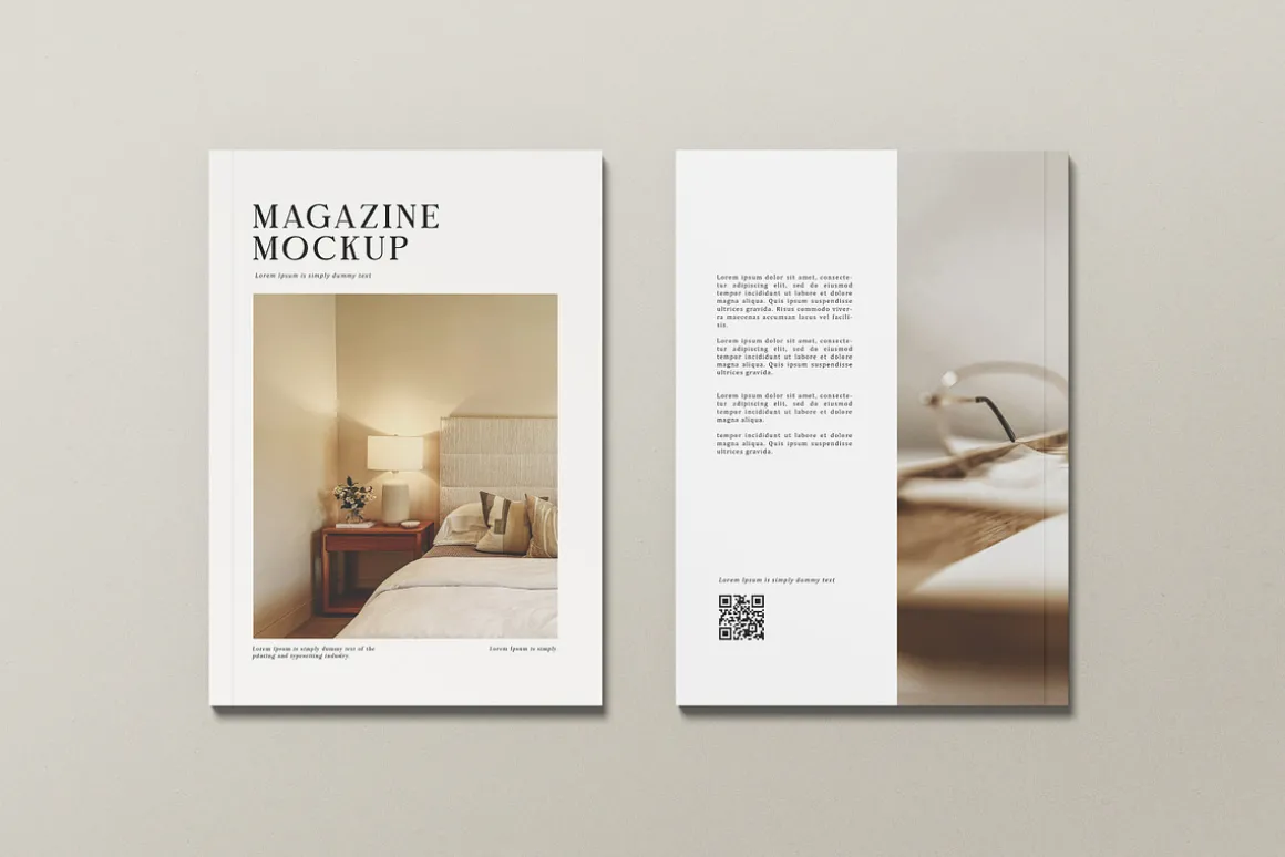 A4 Magazine Mockup Top View