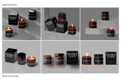 Amber Glass Candle Mockup Set