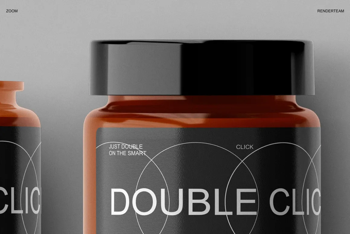 Amber Glass Candle Mockup Set