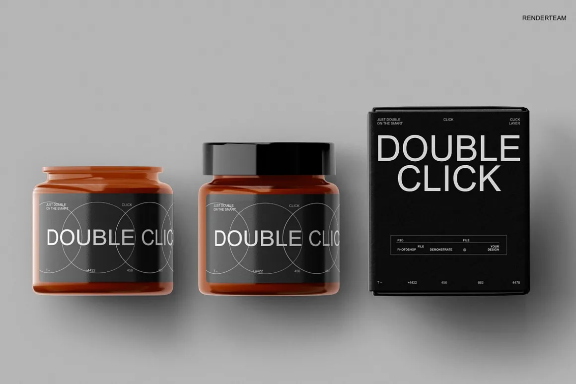 Amber Glass Candle Mockup Set
