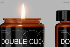 Amber Glass Candle Mockup Set