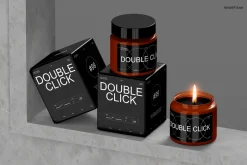 Amber Glass Candle Mockup Set