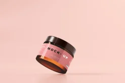 Amber Glass Cosmetic Jar Mockups