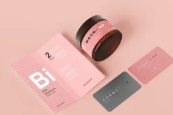 Amber Glass Cosmetic Jar Mockups
