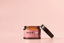 Amber Glass Cosmetic Jar Mockups