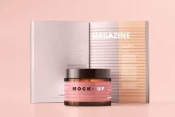 Amber Glass Cosmetic Jar Mockups