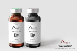 Amber Glass Vial Mockup