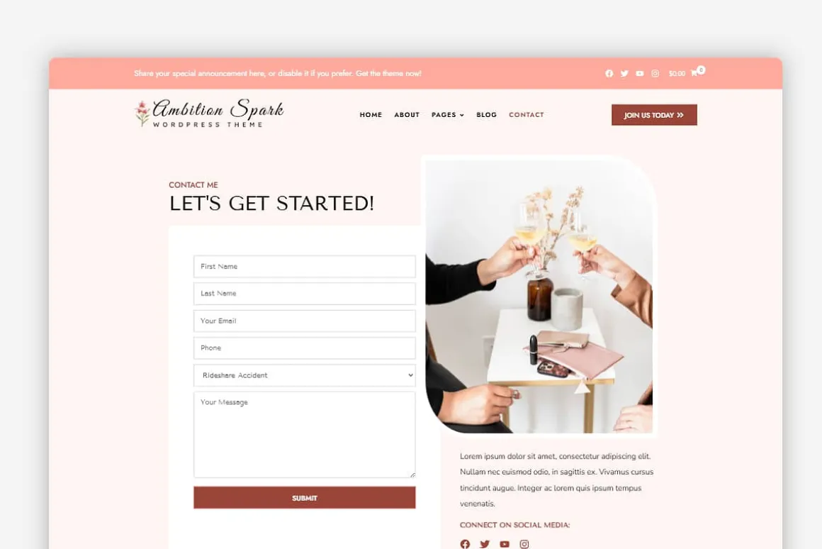 Ambition Spark WordPress Theme