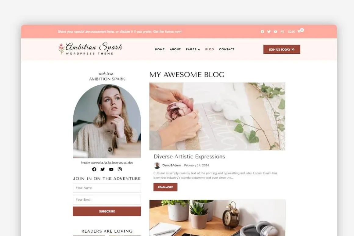 Ambition Spark WordPress Theme