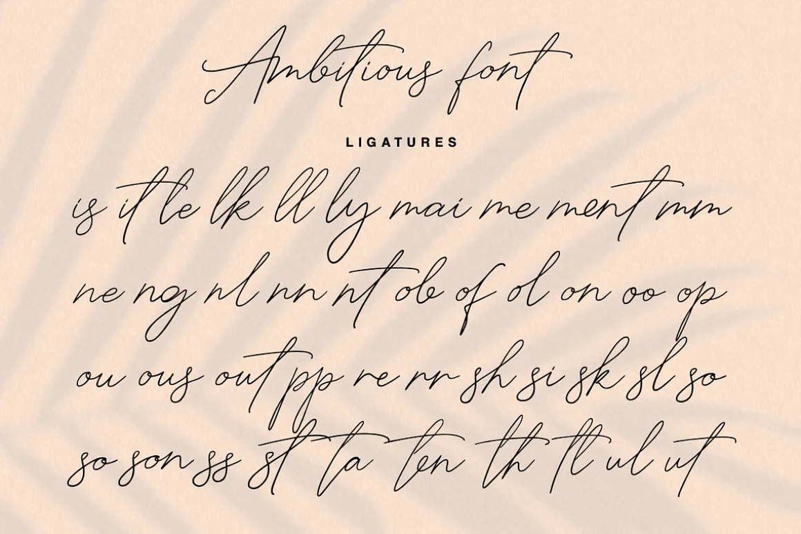 Ambitious hand written font