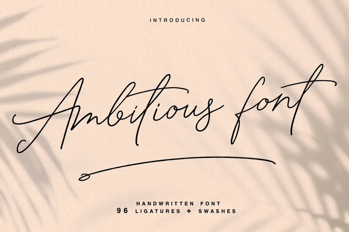 Ambitious hand written font