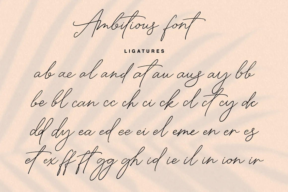 Ambitious hand written font