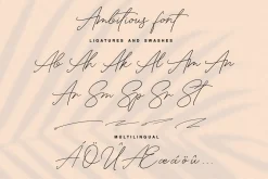 Ambitious hand written font