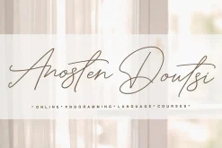Ambitious hand written font