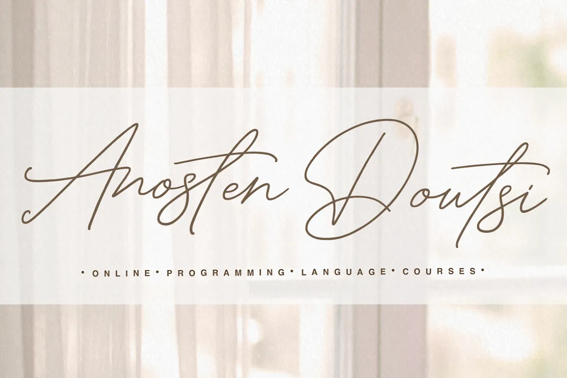 Ambitious hand written font