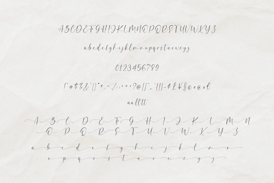 Amellina - A lovely Calligraphy Font
