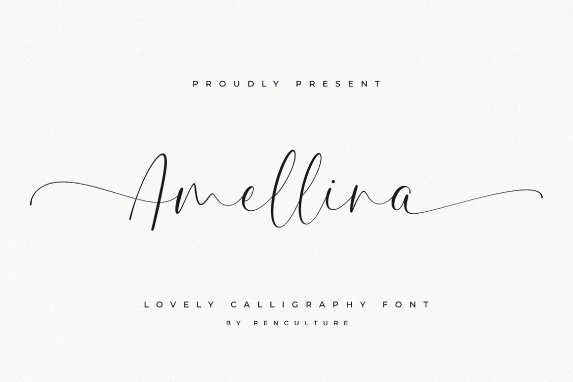 Amellina - A lovely Calligraphy Font