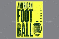 American Football vector poster set.
