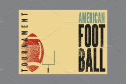 American Football vector poster set.