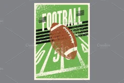 American Football vector poster set.