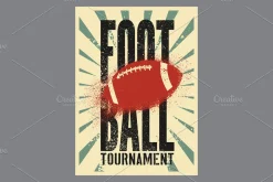 American Football vector poster set.