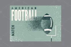 American Football vector poster set.