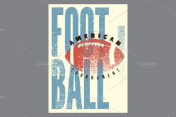 American Football vector poster set.