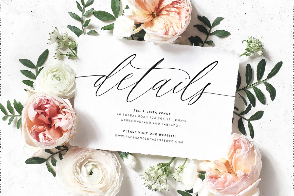 Amoretto | Modern Calligraphy Script