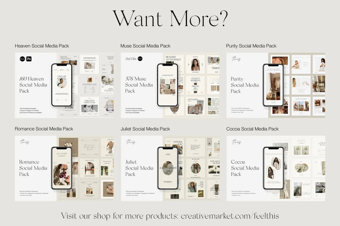 Amour Social Media Pack Canva PS