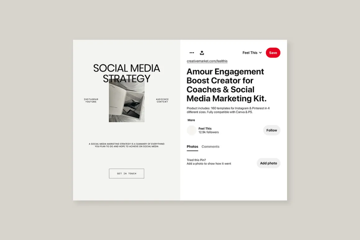 Amour Social Media Pack Canva PS