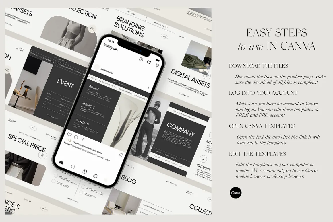 Amour Social Media Pack Canva PS