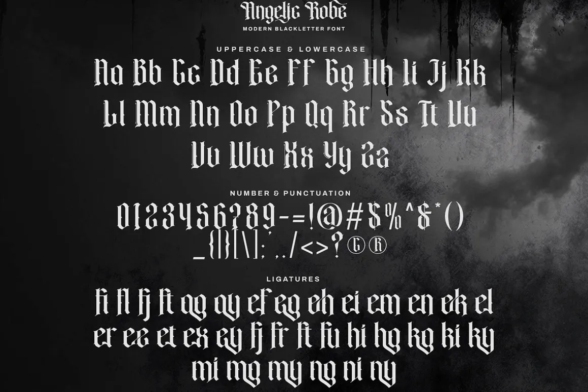 Angelic Robe - Blackletter Font