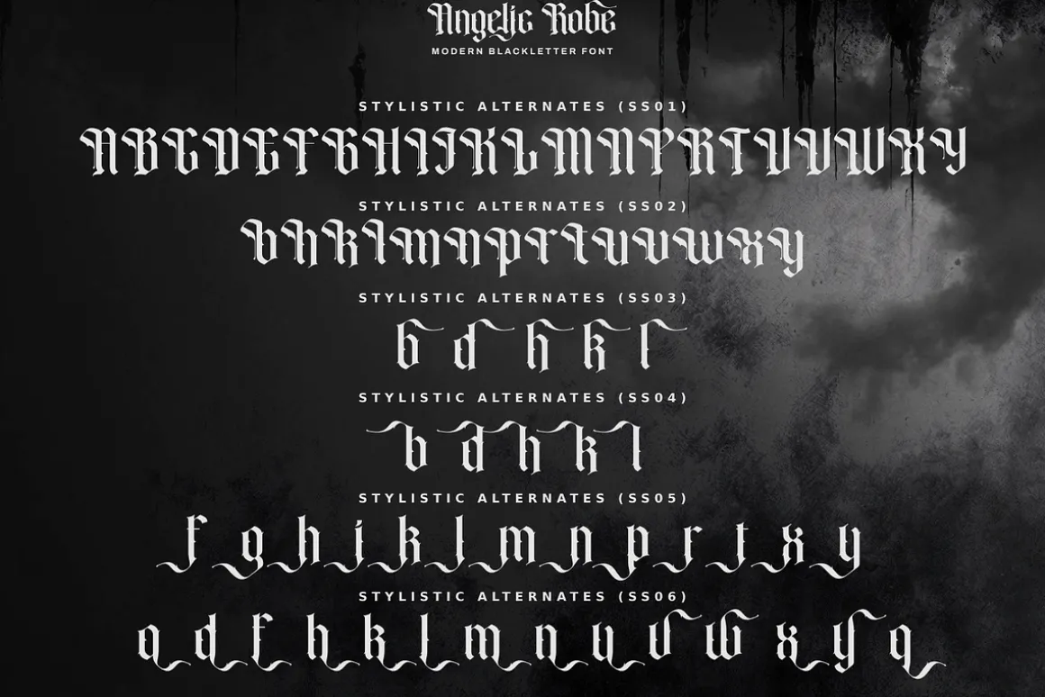Angelic Robe - Blackletter Font