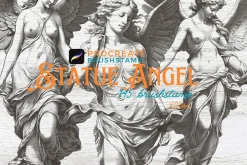 145 Angel Statues brushstamp
