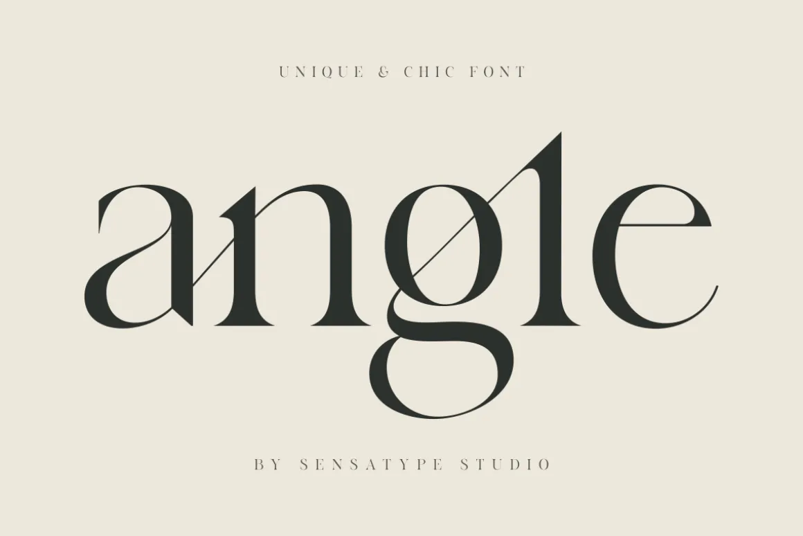 angle - unique & chic font
