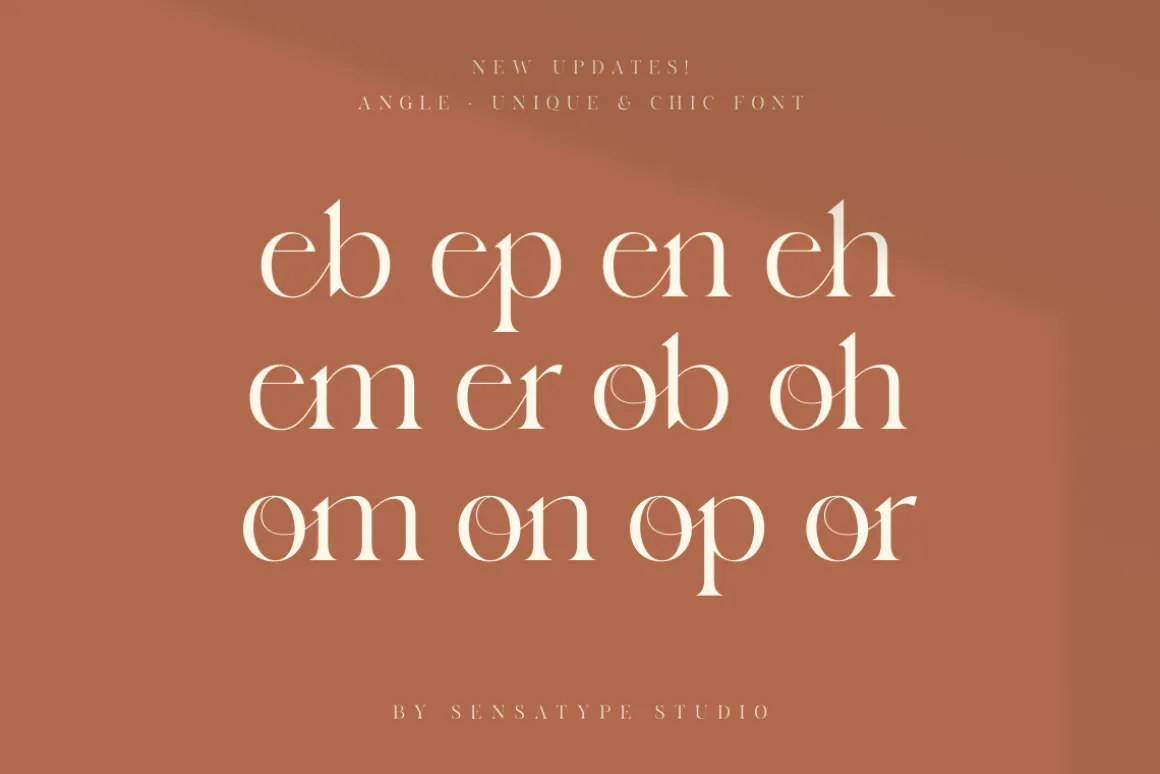 angle - unique & chic font