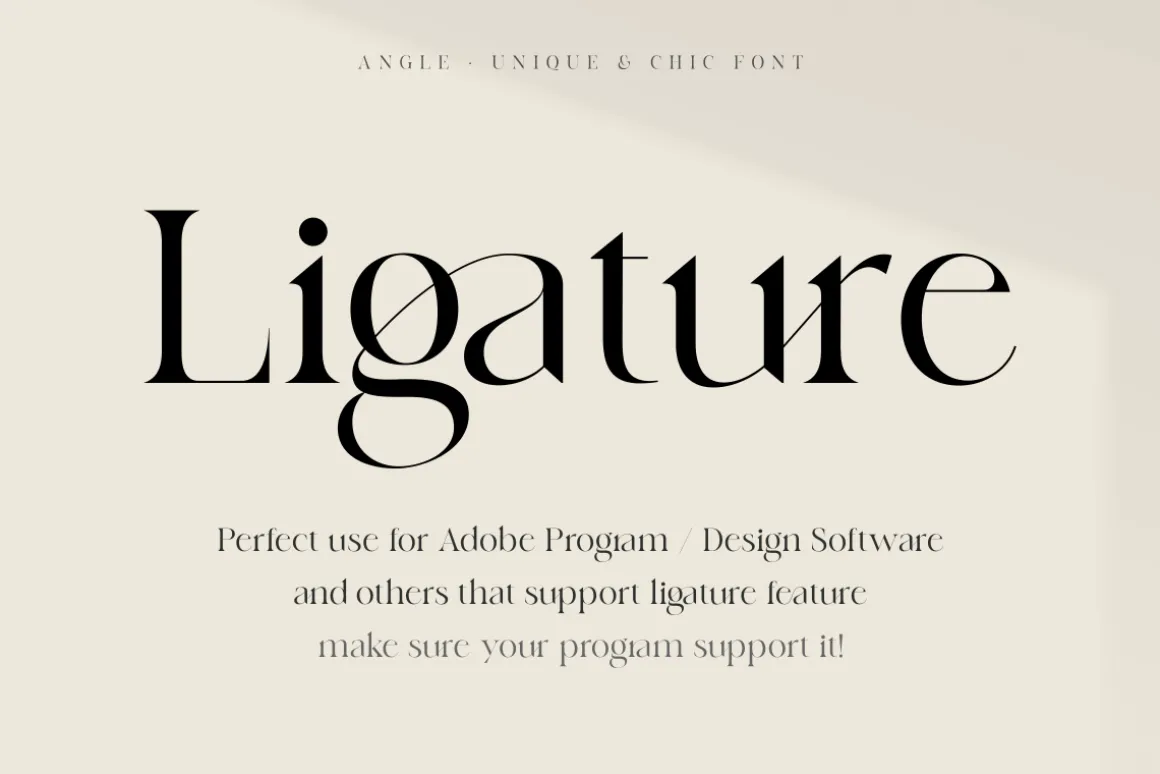 angle - unique & chic font