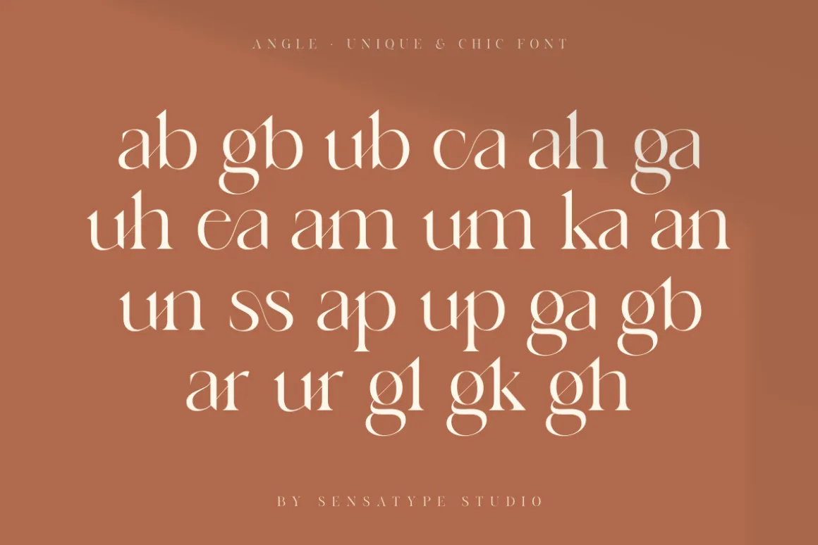 angle - unique & chic font