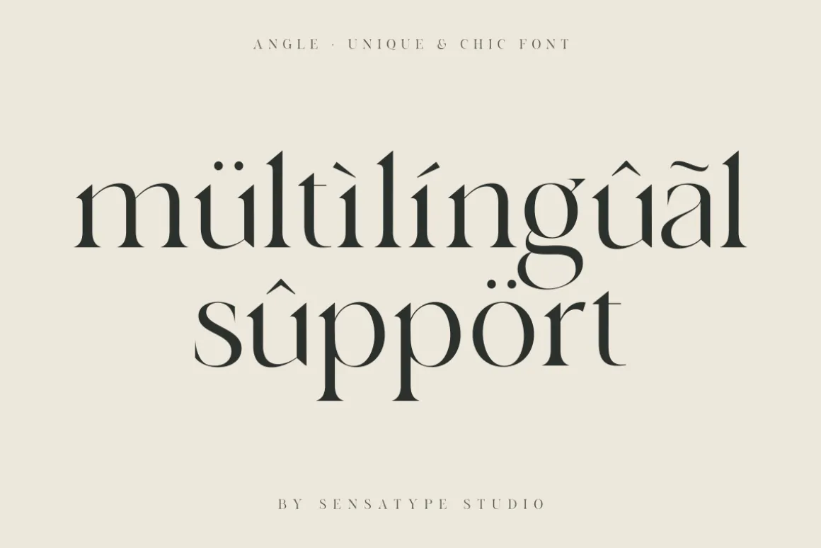 angle - unique & chic font