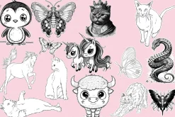 Animal brushes Procreate, Photoshop