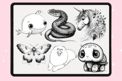 Animal brushes Procreate, Photoshop