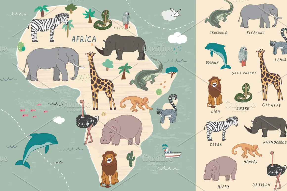 Animals World Map2
