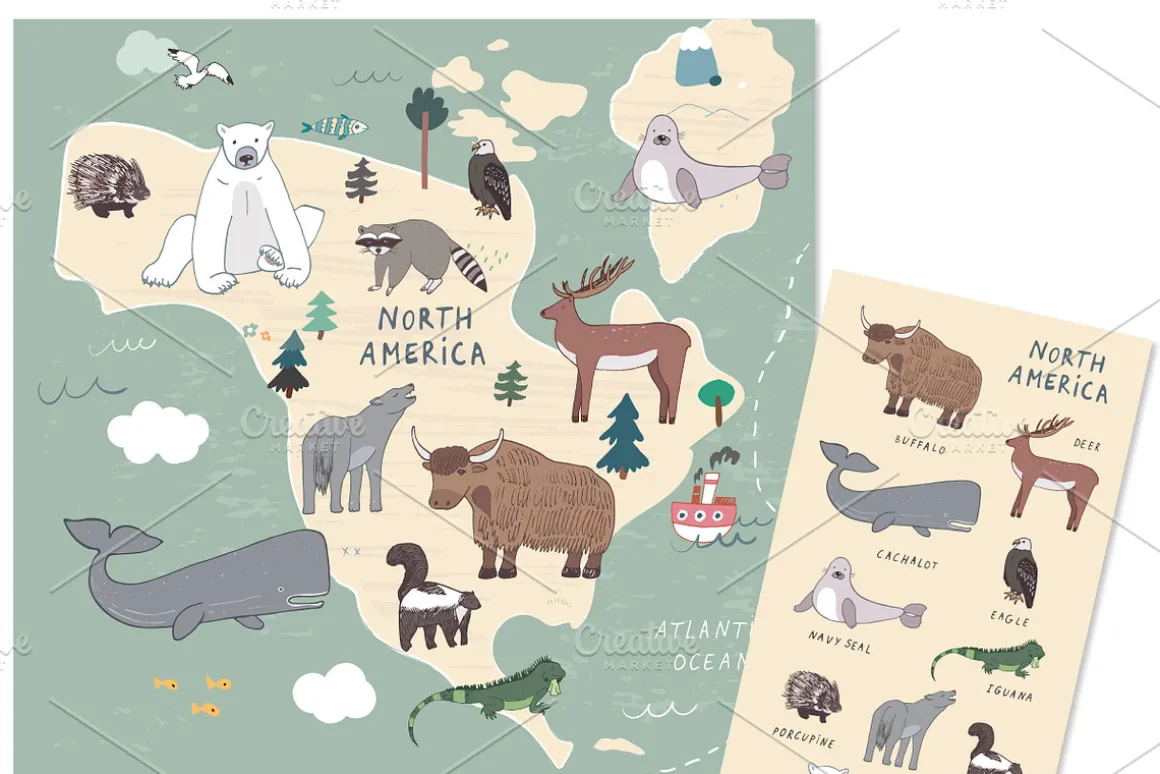 Animals World Map2