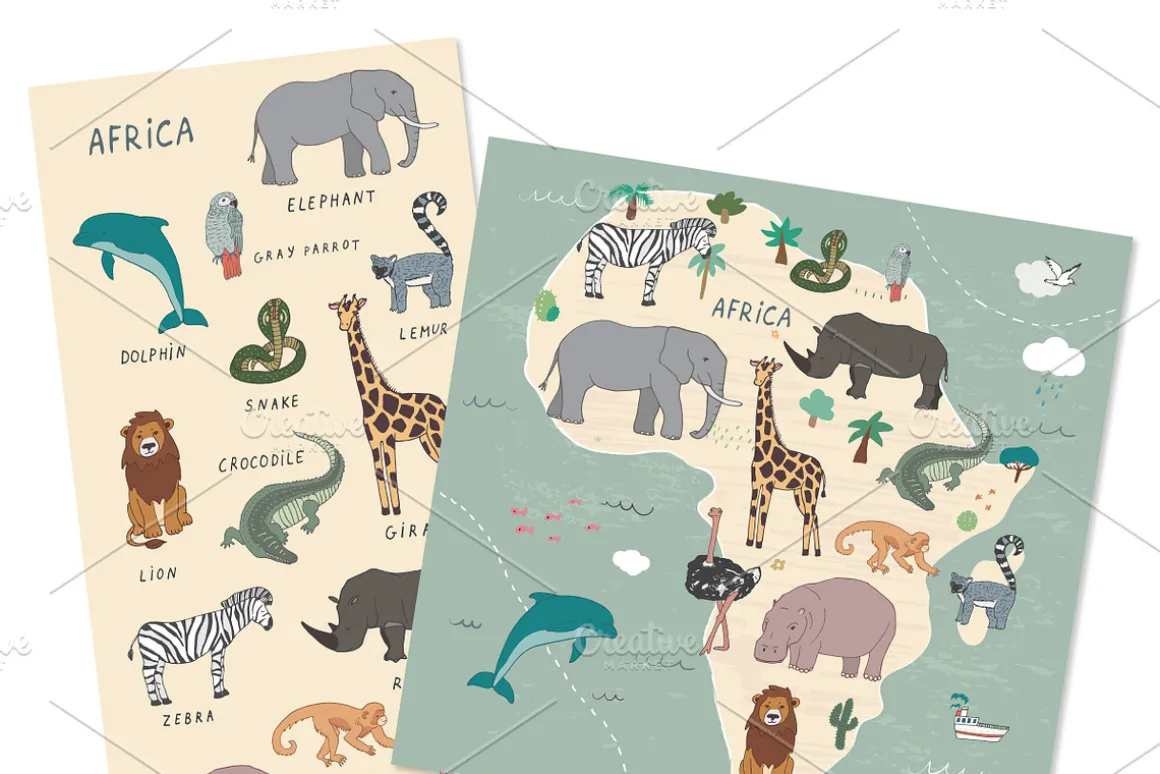 Animals World Map2