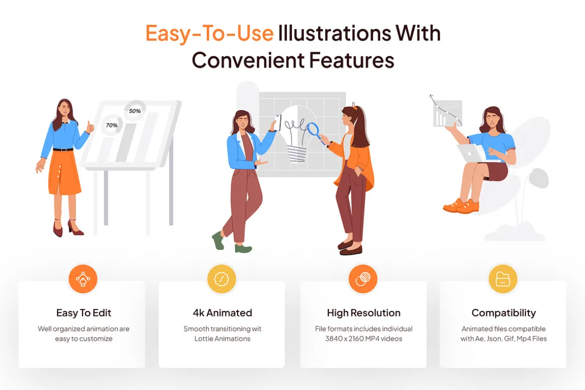 Animated Business Illustration Set